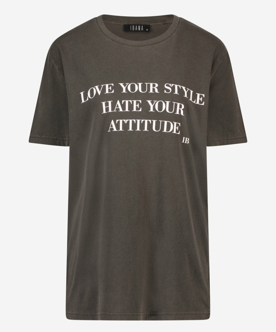 Ibana Tee Attitude Vintage Black With White Hot